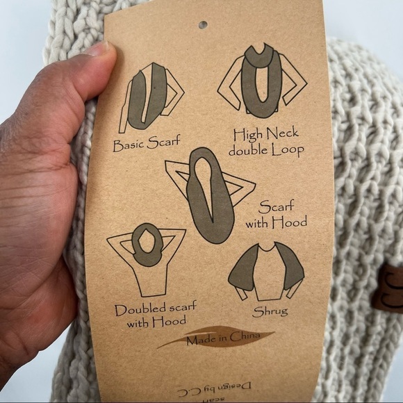 Infinity scarf brown six ways - Picture 3 of 8